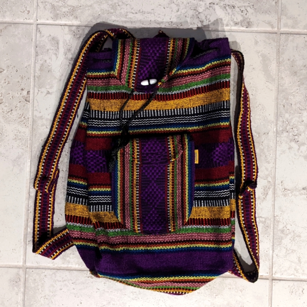 Colorful Pinzon Woven Backpack Bag